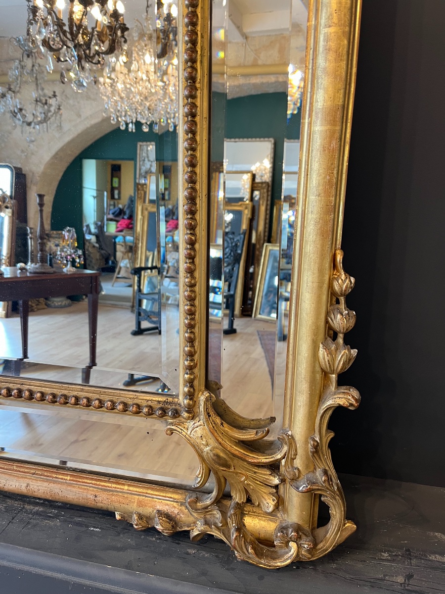 Grand miroir à parecloses  Napoléon III 180 X 129 CM-photo-1