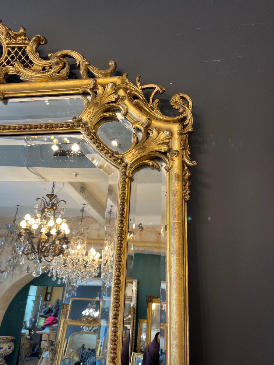 Grand miroir à parecloses  Napoléon III 180 X 129 CM-photo-2