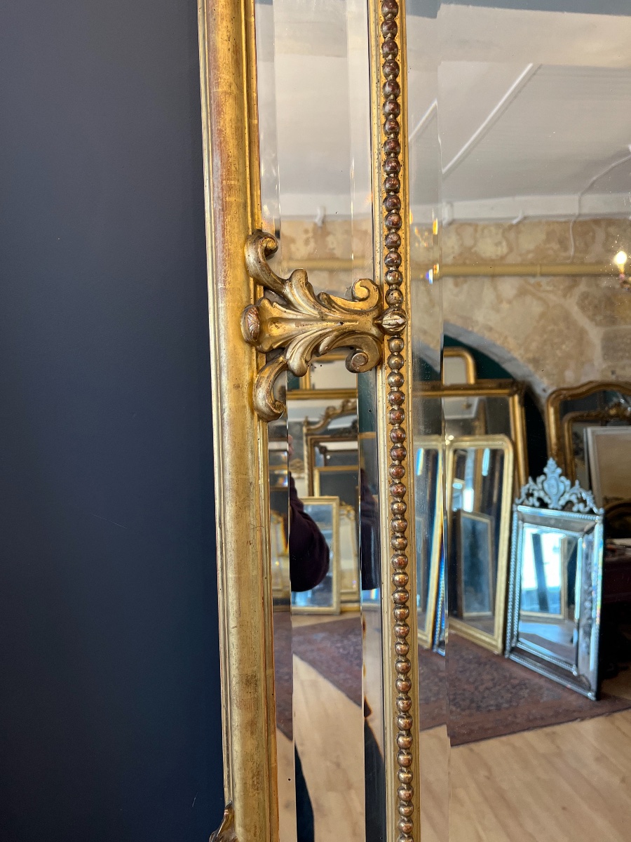 Grand miroir à parecloses  Napoléon III 180 X 129 CM-photo-3