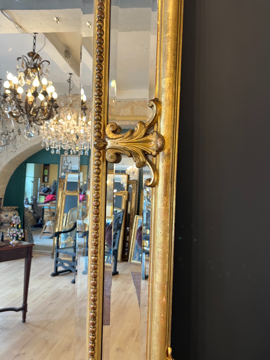 Grand miroir à parecloses  Napoléon III 180 X 129 CM-photo-4