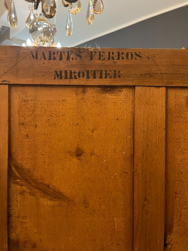 Large 19th Century Bistro Mirror 191 X 93 Cm-photo-4