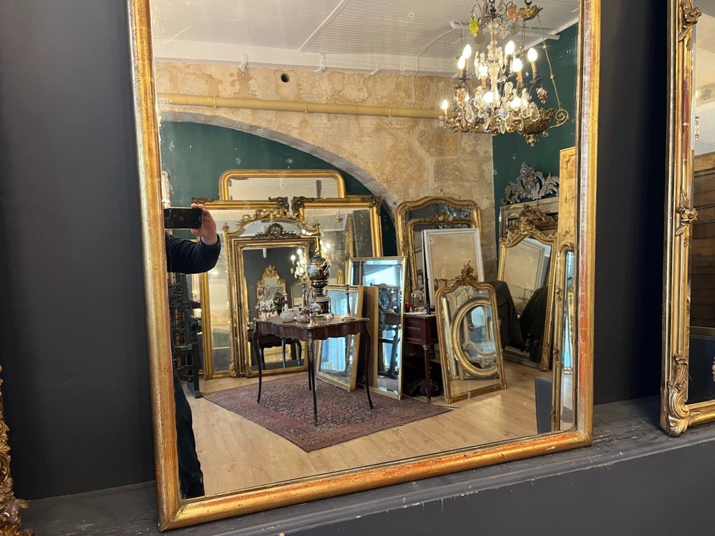 Large 19th Century Bistro Mirror 191 X 93 Cm-photo-5