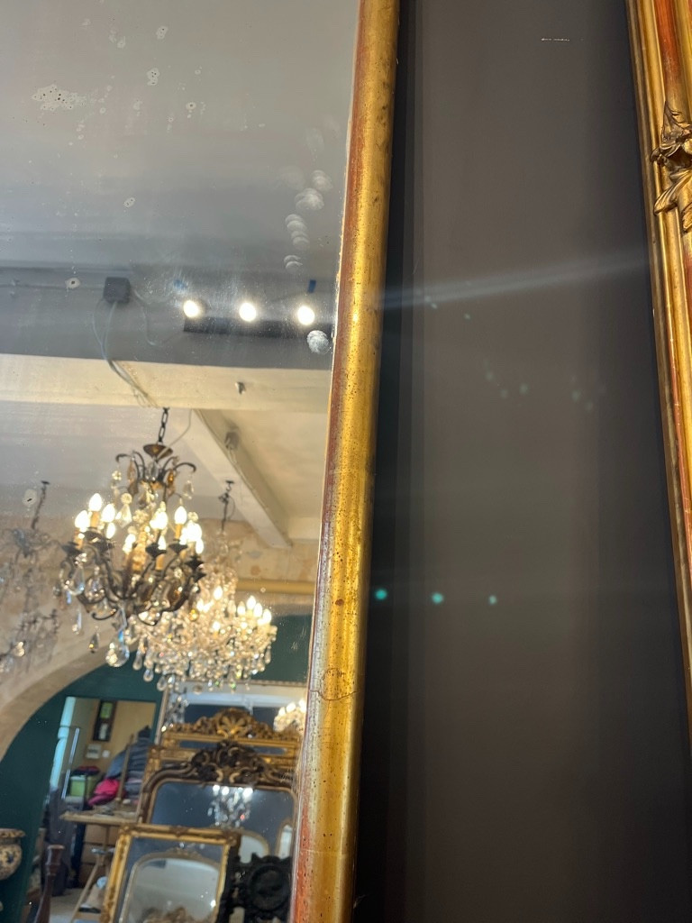 Large 19th Century Bistro Mirror 191 X 93 Cm-photo-8