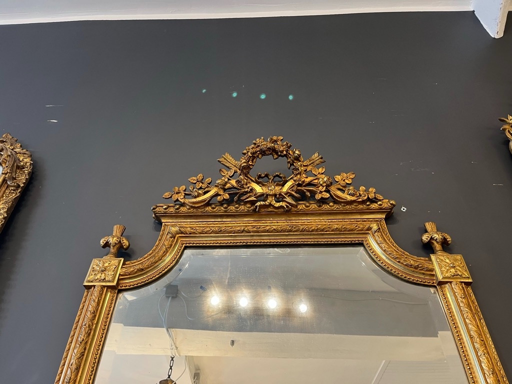 Late 19th Century Louis XVI Style Mirror 161 X 102 Cm-photo-3