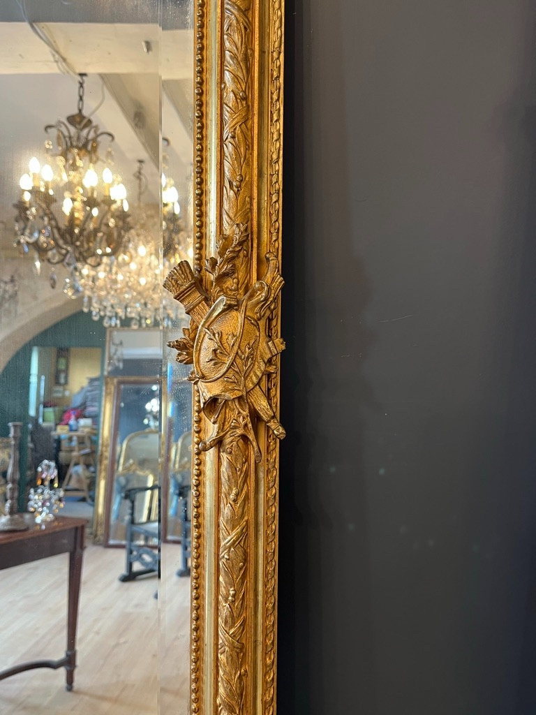 Late 19th Century Louis XVI Style Mirror 161 X 102 Cm-photo-4