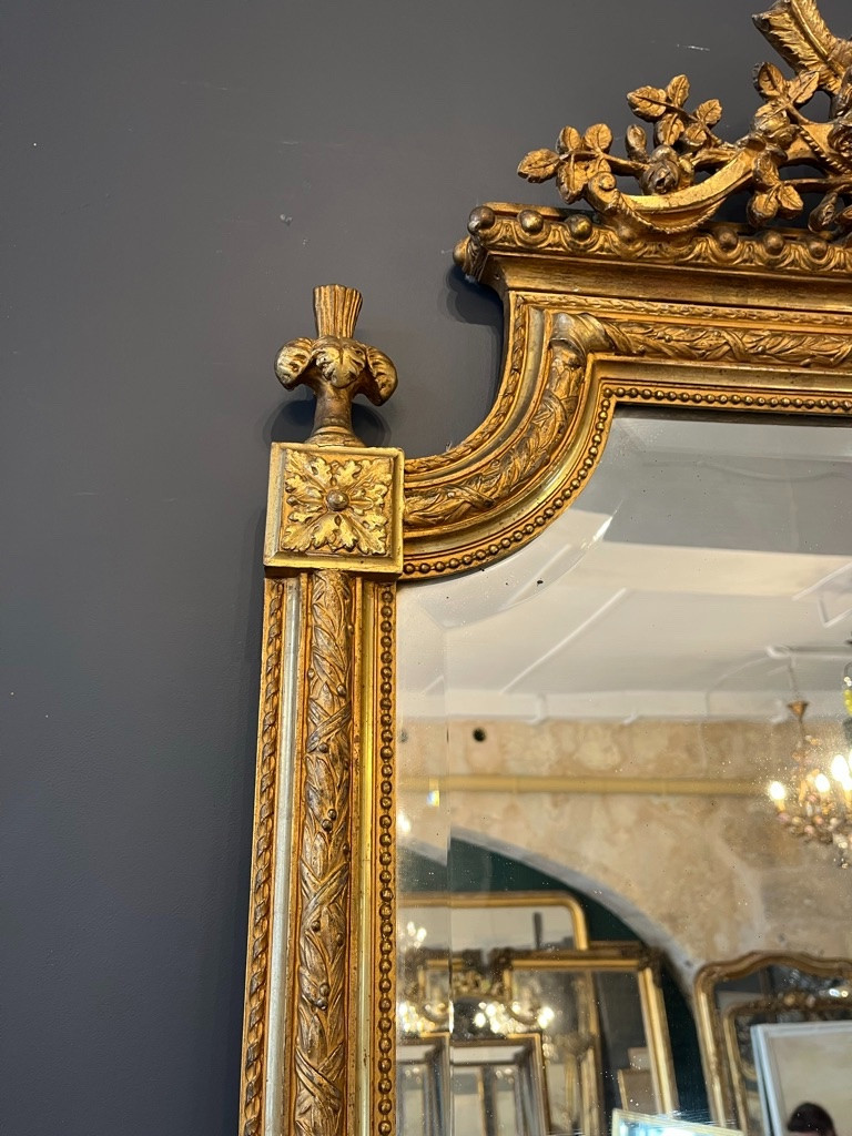 Late 19th Century Louis XVI Style Mirror 161 X 102 Cm-photo-3
