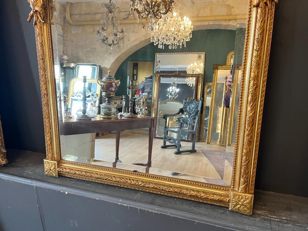 Late 19th Century Louis XVI Style Mirror 161 X 102 Cm-photo-8