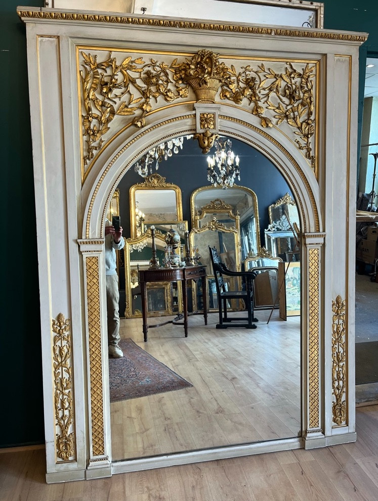 Very Large Woodwork Mirror 1900-photo-2