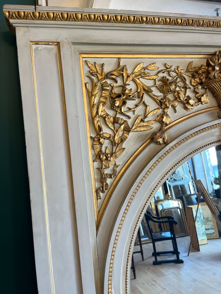 Very Large Woodwork Mirror 1900-photo-8