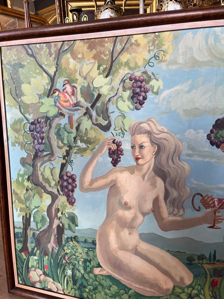 grande huile sur toile par Georges Libet -photo-2