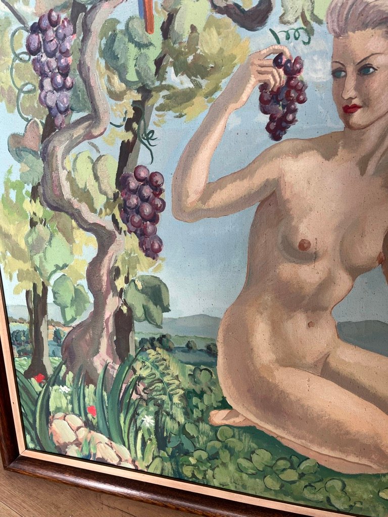 grande huile sur toile par Georges Libet -photo-4