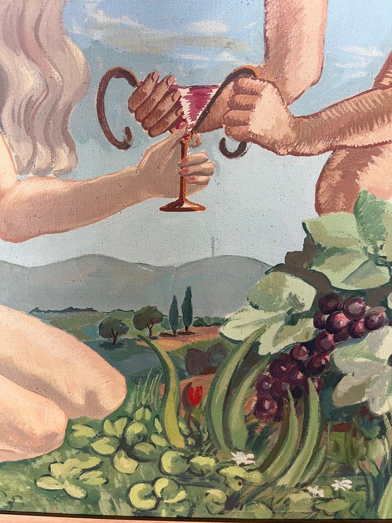 grande huile sur toile par Georges Libet -photo-2