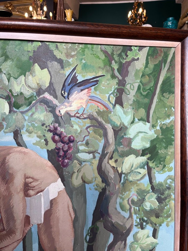 grande huile sur toile par Georges Libet -photo-3