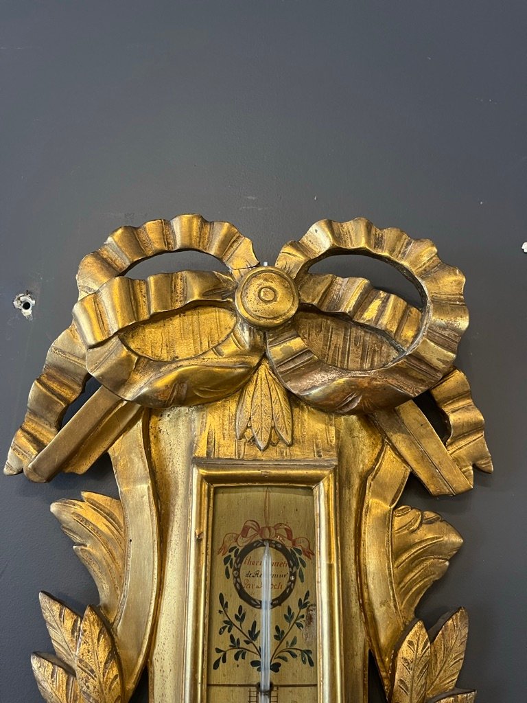 Louis XVI Barometer In Gilded Wood -photo-2