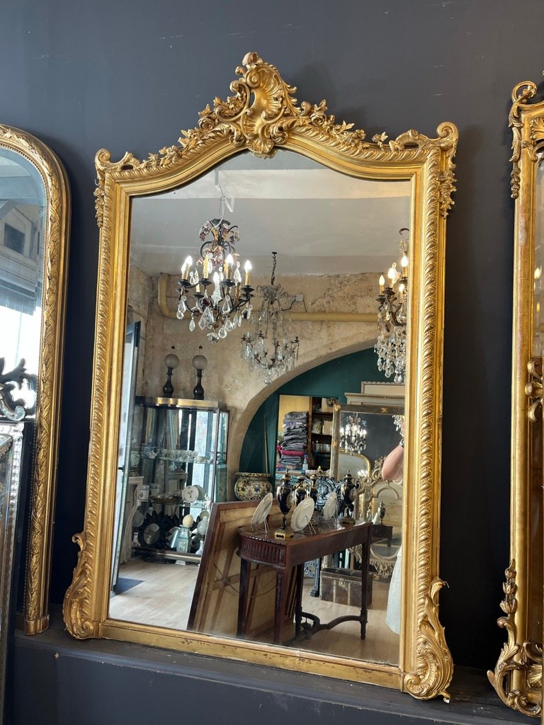 Napoleon III-style Rocaille Mirror, 162 X 108 Cm-photo-2