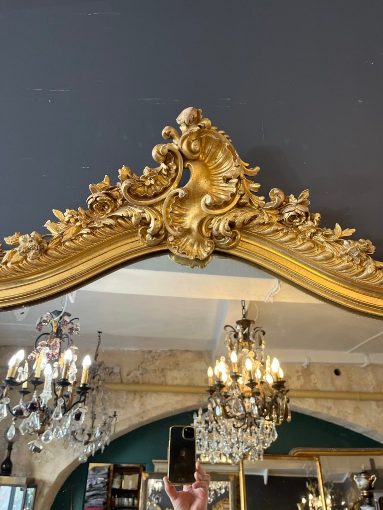 Napoleon III-style Rocaille Mirror, 162 X 108 Cm-photo-4