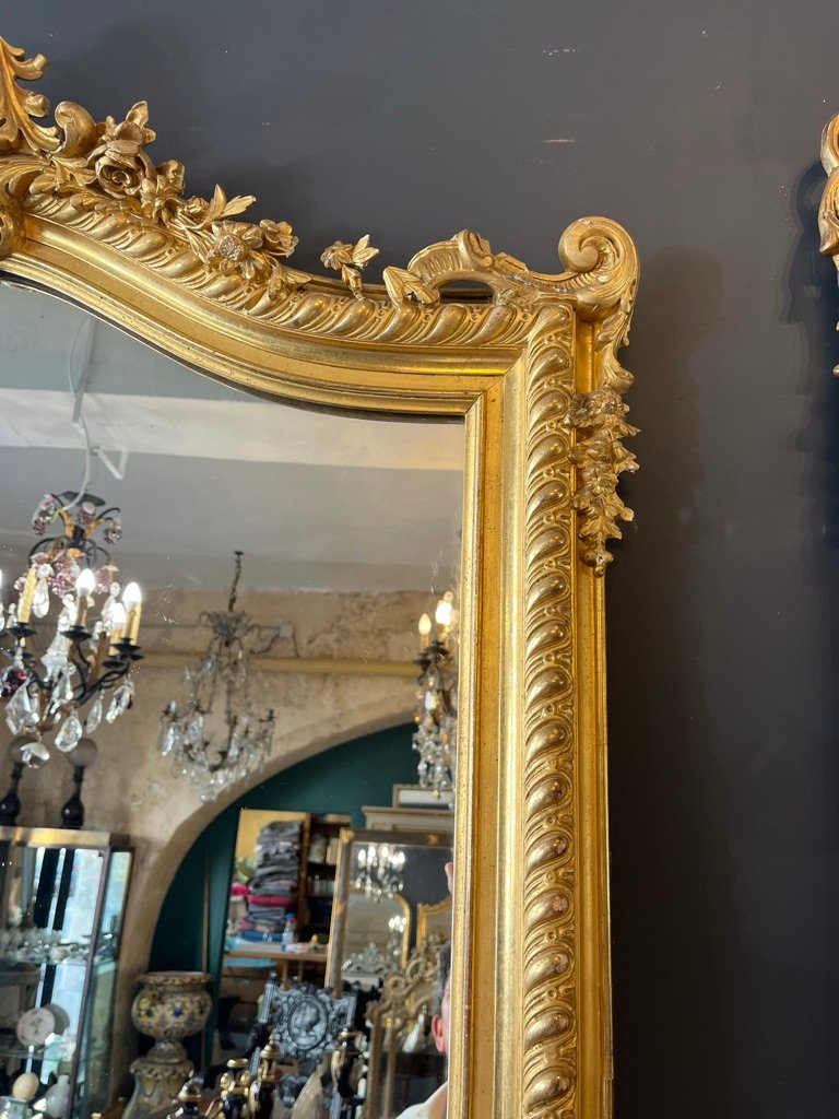 Napoleon III-style Rocaille Mirror, 162 X 108 Cm-photo-3
