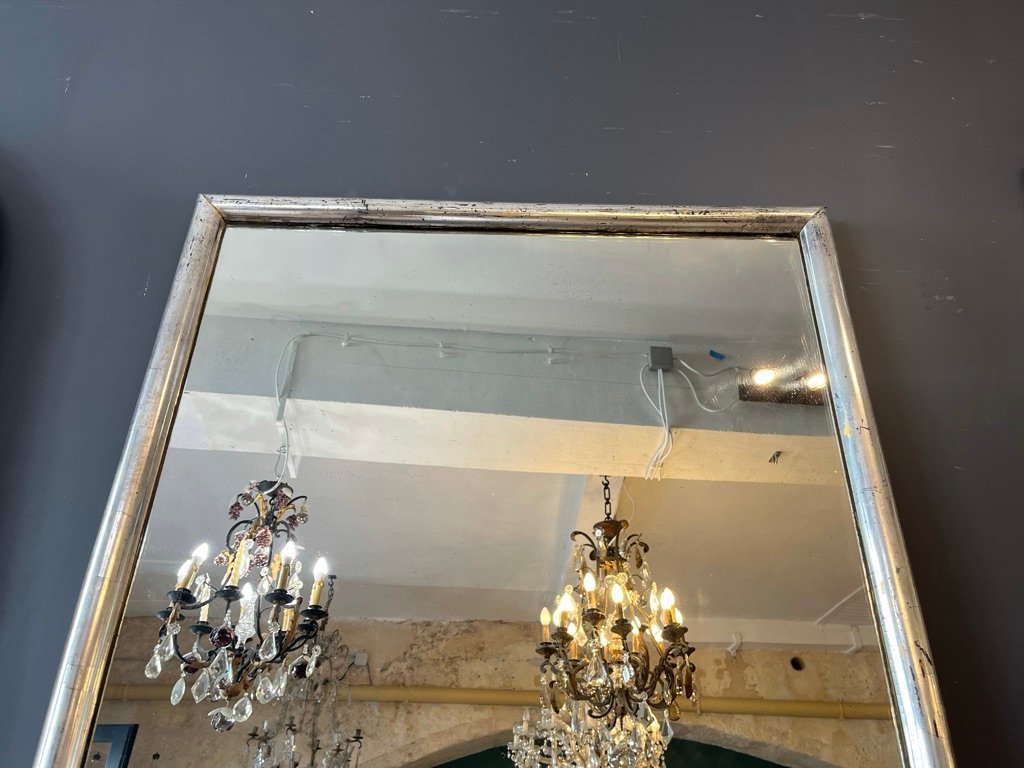 Silver Bistro Mirror, 141 X 76 Cm -photo-2