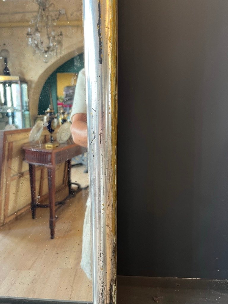 Silver Bistro Mirror, 141 X 76 Cm -photo-1