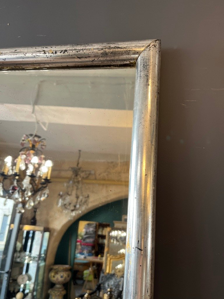 Silver Bistro Mirror, 141 X 76 Cm -photo-3