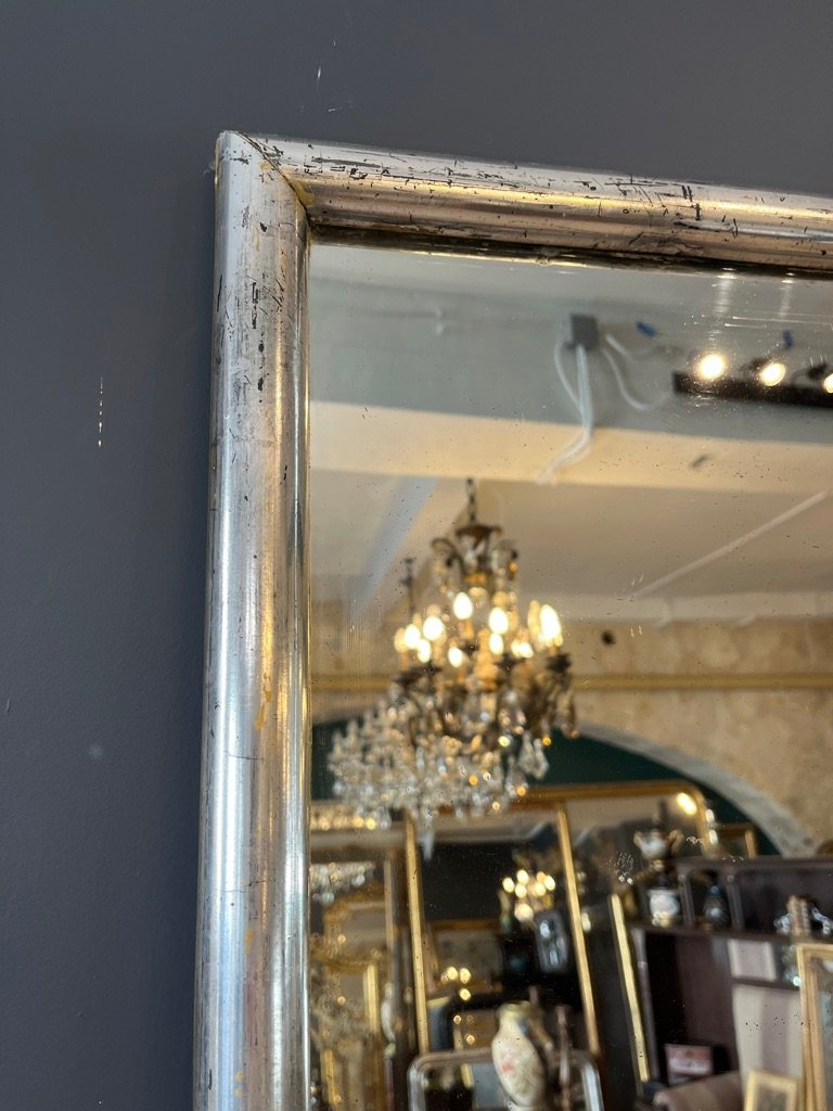 Silver Bistro Mirror, 141 X 76 Cm -photo-4