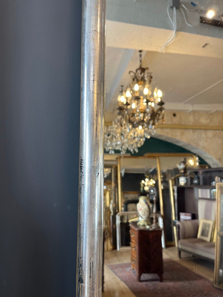 Silver Bistro Mirror, 141 X 76 Cm -photo-5