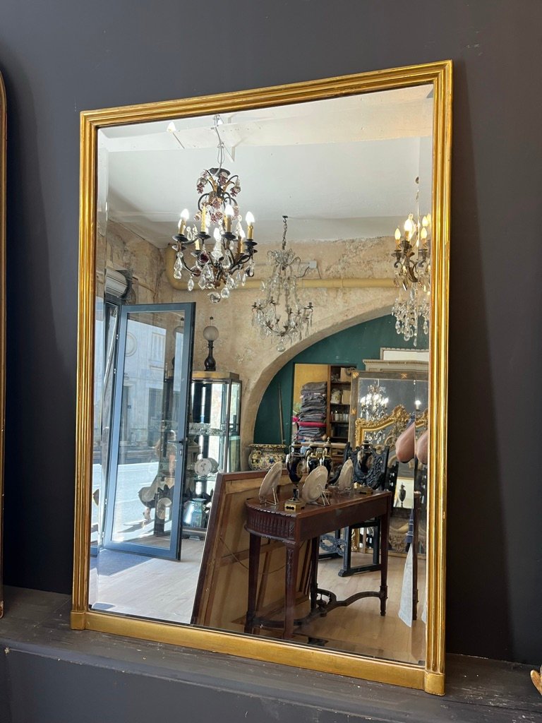 1930s Gilded Mirror, 126 X 87 Cm-photo-2