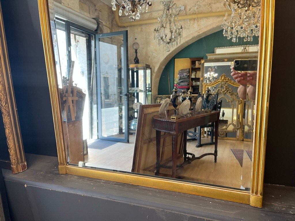 1930s Gilded Mirror, 126 X 87 Cm-photo-4