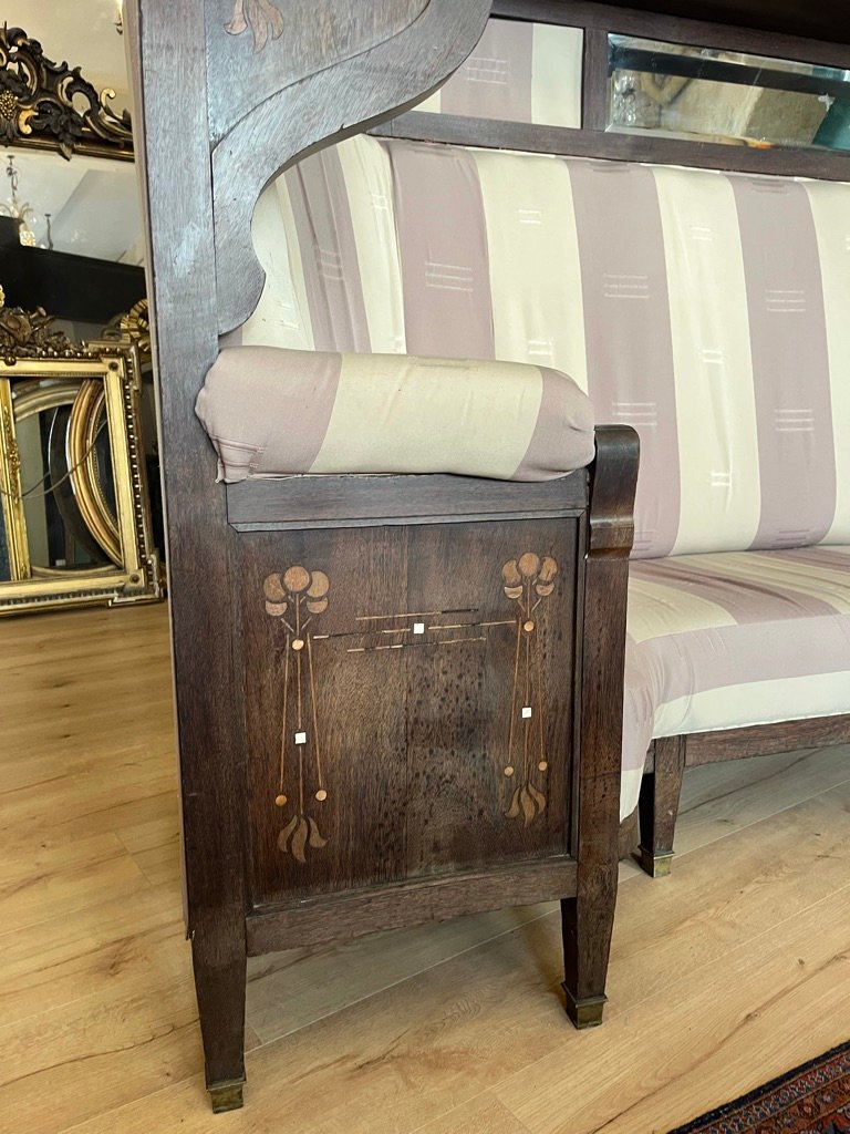 1920s Cosy Corner Sofa In Rosewood -photo-3