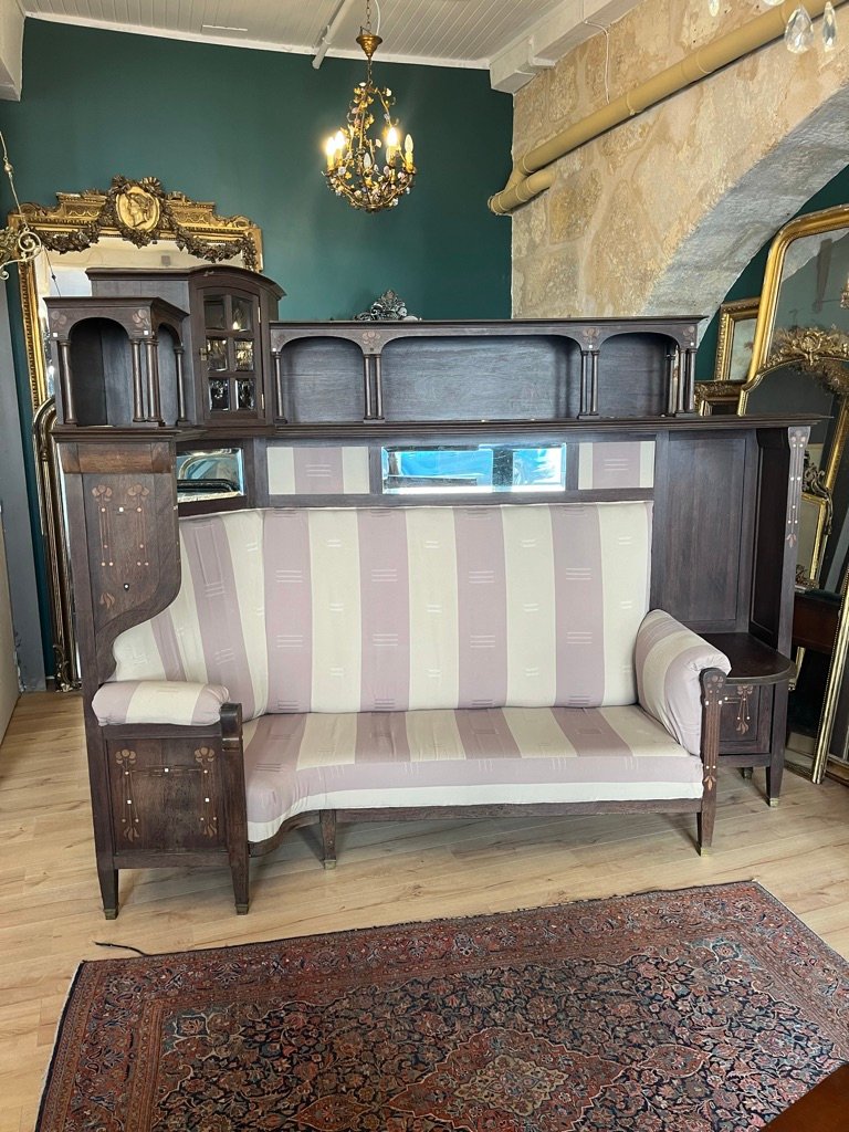 1920s Cosy Corner Sofa In Rosewood -photo-4