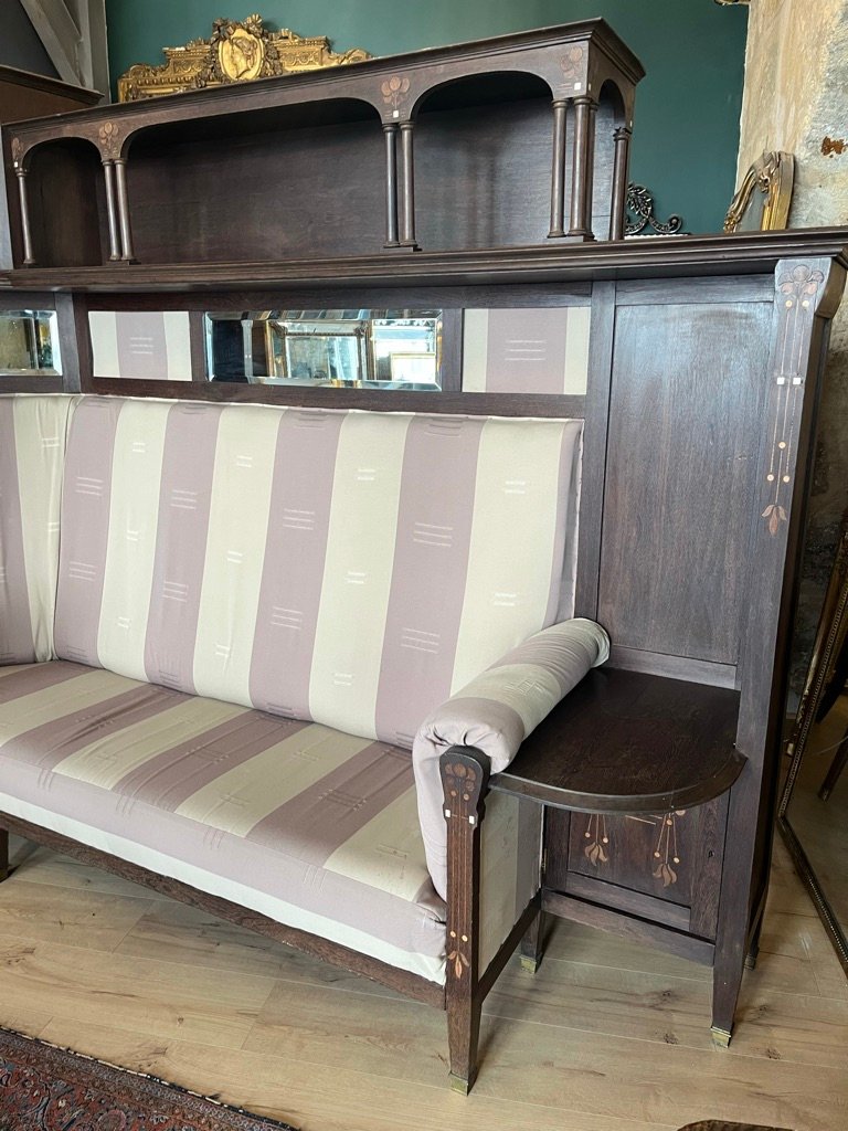 1920s Cosy Corner Sofa In Rosewood -photo-1