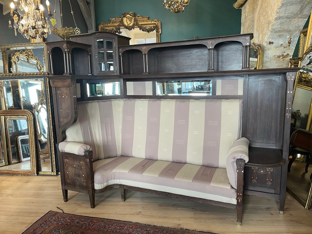 1920s Cosy Corner Sofa In Rosewood 