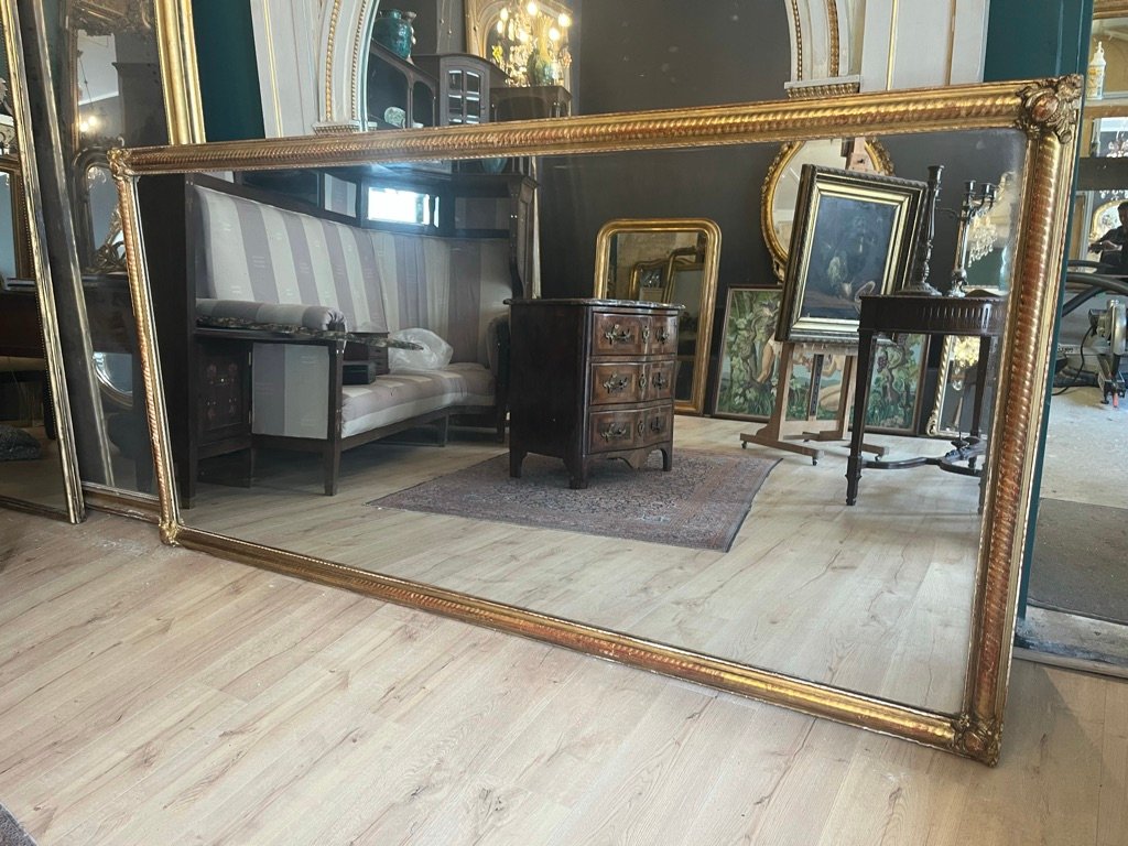 Très grand miroir Napoléon III 227 X 114 CM-photo-2