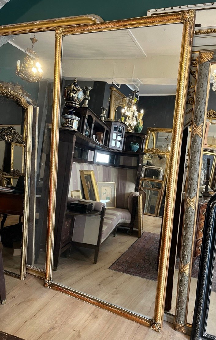 Très grand miroir Napoléon III 227 X 114 CM-photo-4