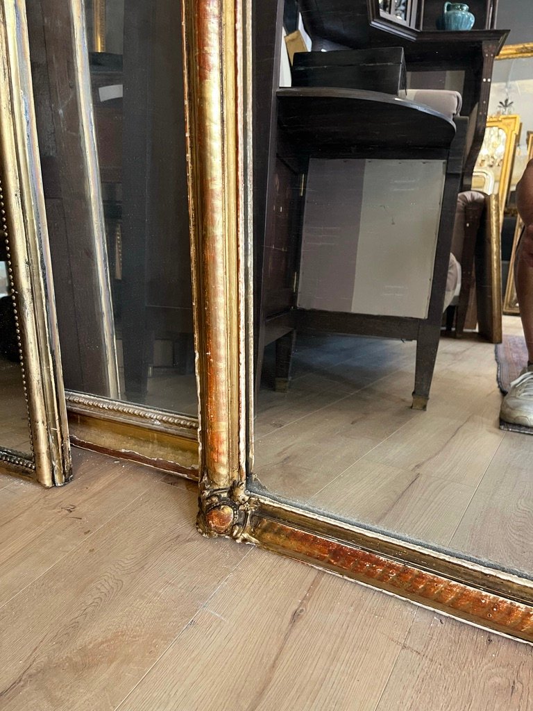Très grand miroir Napoléon III 227 X 114 CM-photo-3