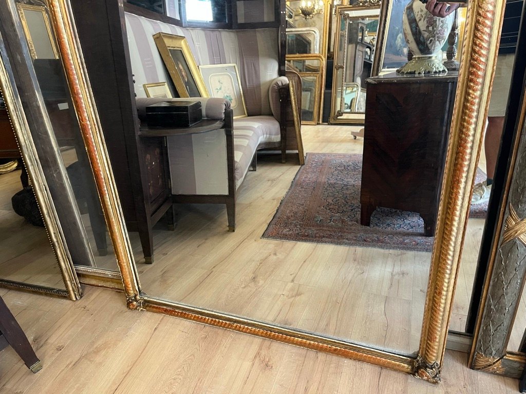 Très grand miroir Napoléon III 227 X 114 CM-photo-5