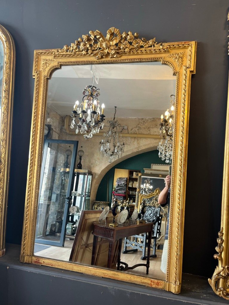 1900s Louis XVI-style Mirror, 138 X 99 Cm-photo-2