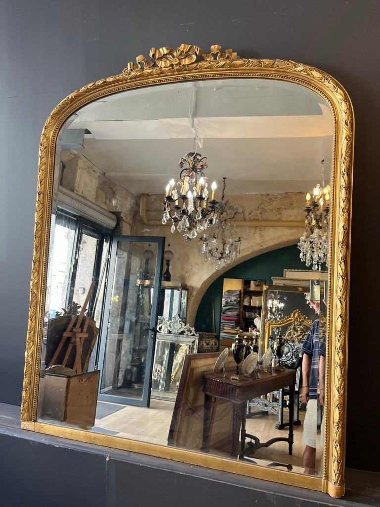 Large miroir 1930 style louis XVI 183 X 135 CM-photo-2