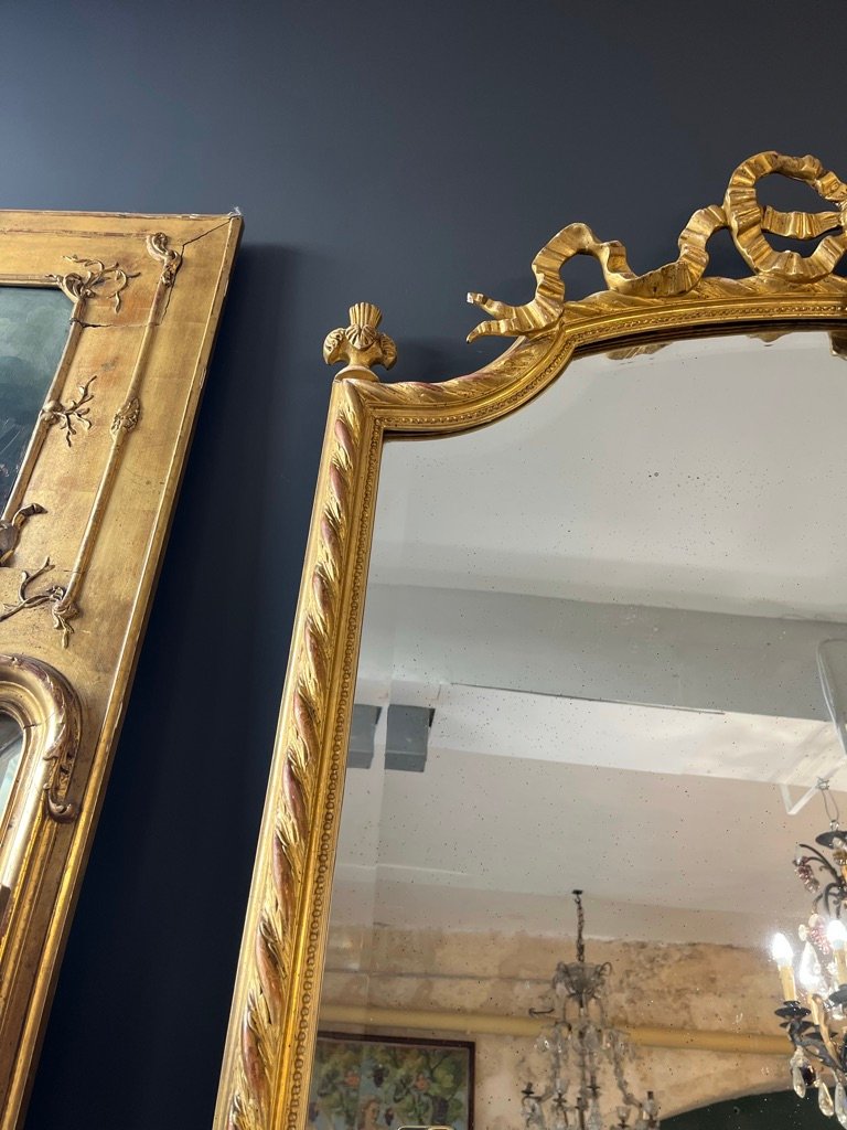 Large Mirror With A Tied Ribbon, 195 X 115 Cm-photo-3