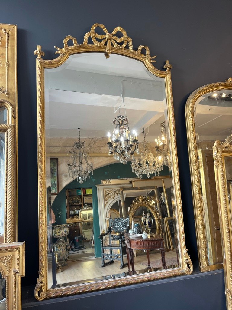 Large Mirror With A Tied Ribbon, 195 X 115 Cm