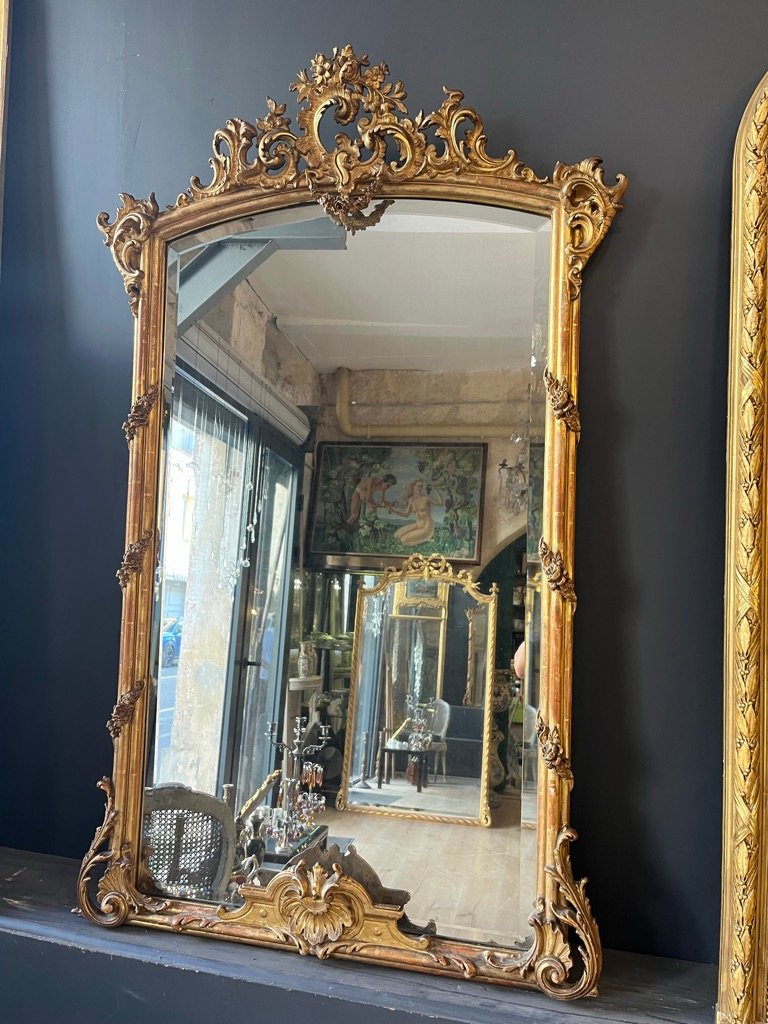 1900s Louis XV-style Mirror, 151 X 91 Cm-photo-2
