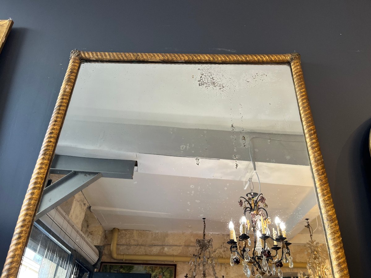 19th-century Rope-twist Mirror, 172 X 88 Cm-photo-3