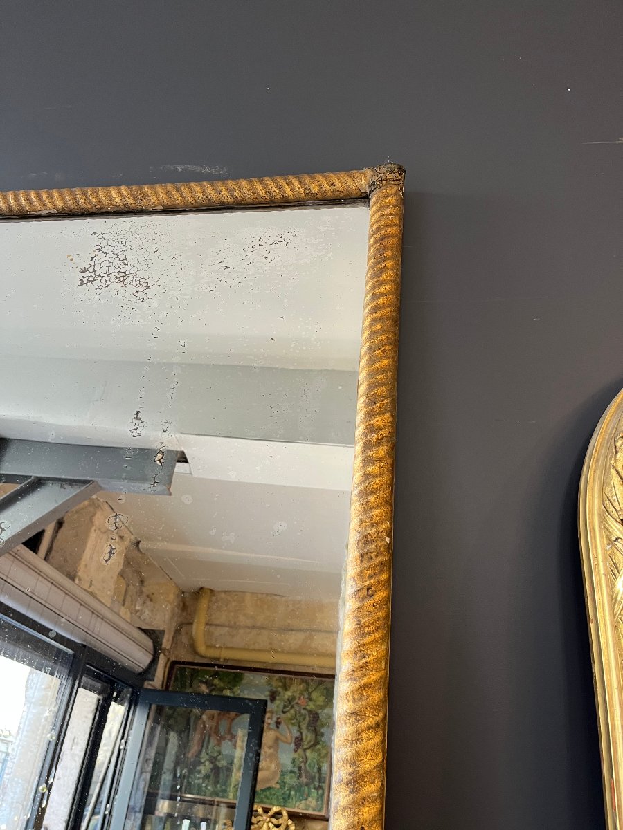 19th-century Rope-twist Mirror, 172 X 88 Cm-photo-1