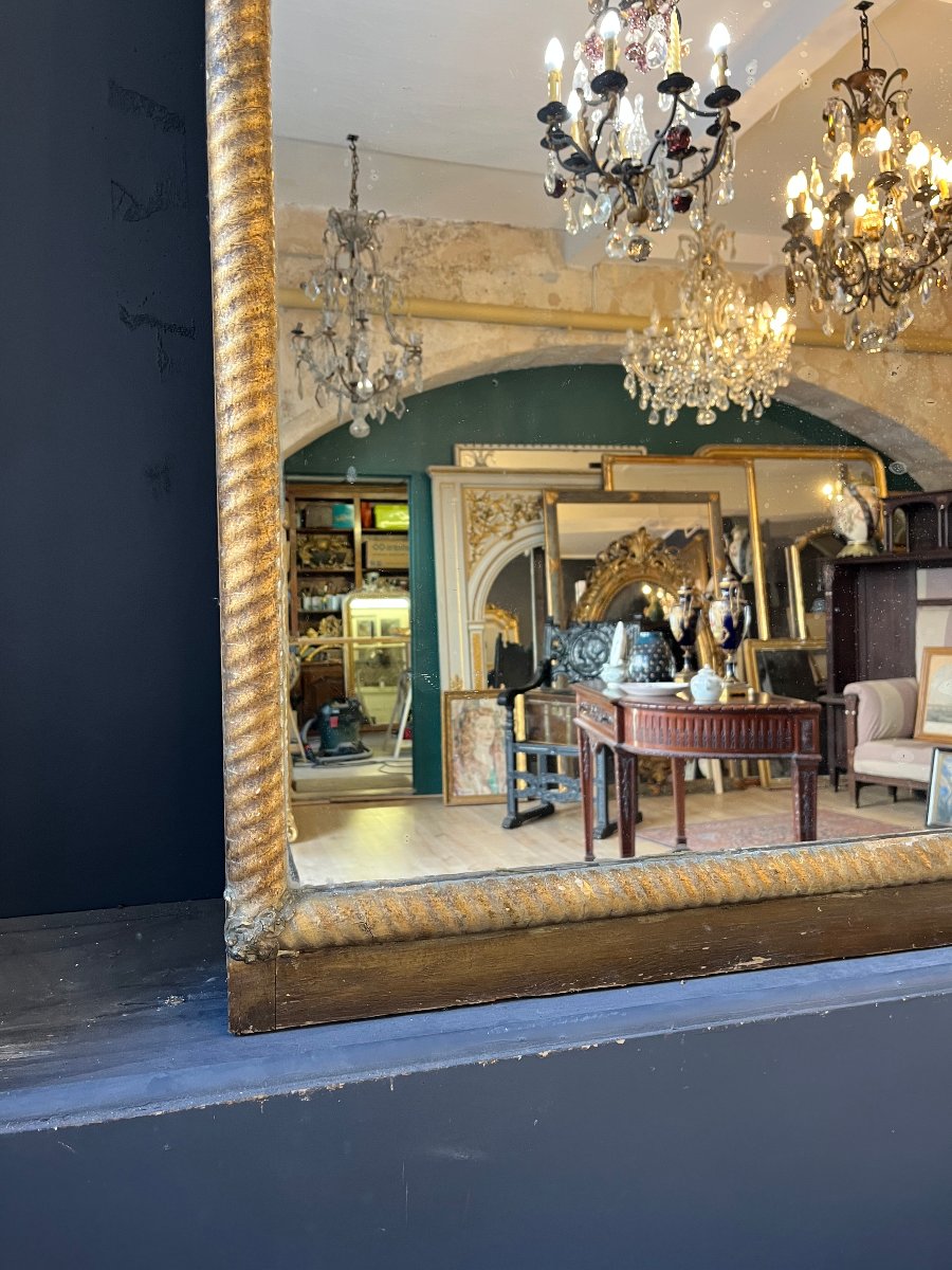 19th-century Rope-twist Mirror, 172 X 88 Cm-photo-4
