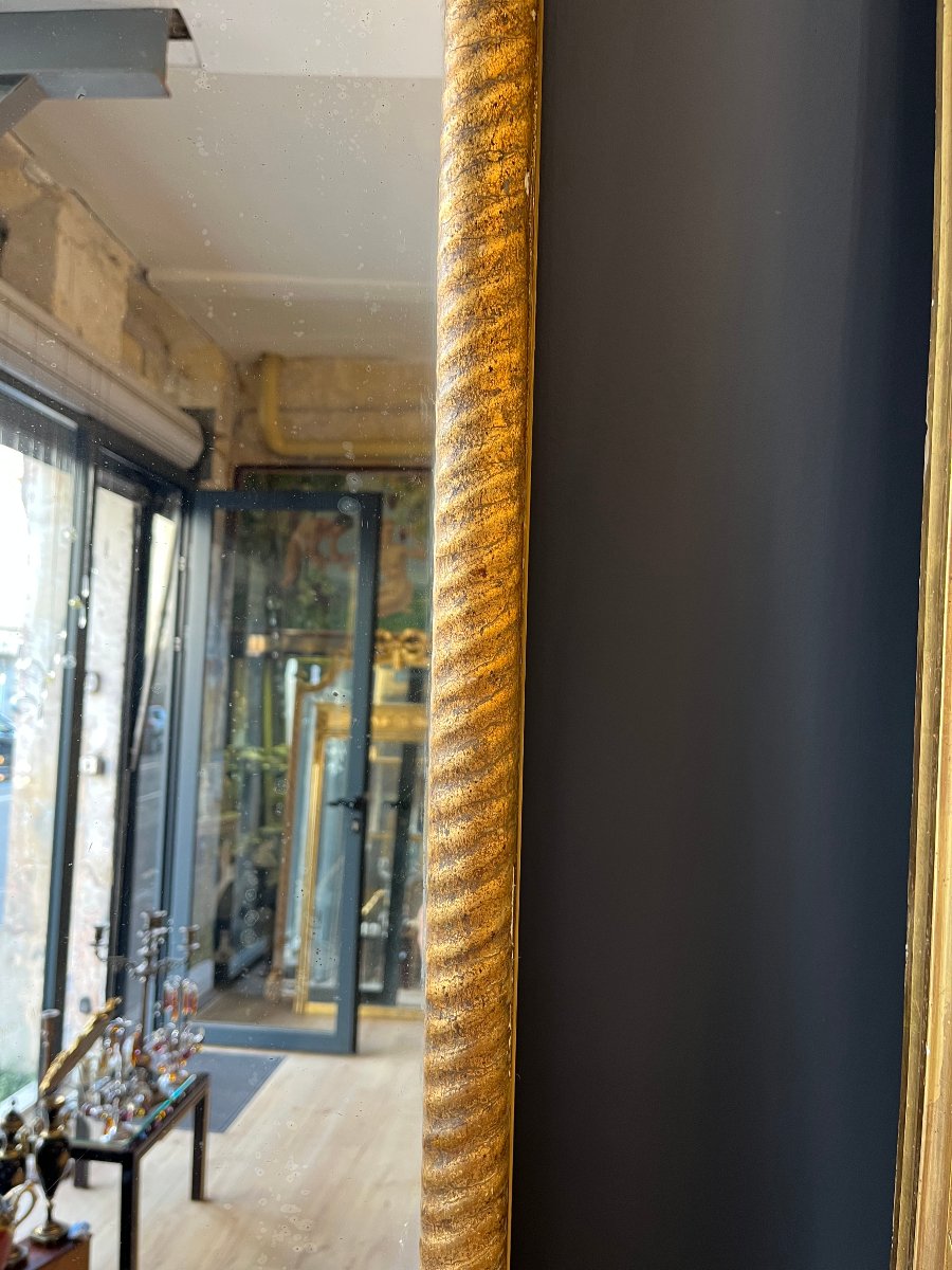 19th-century Rope-twist Mirror, 172 X 88 Cm-photo-6