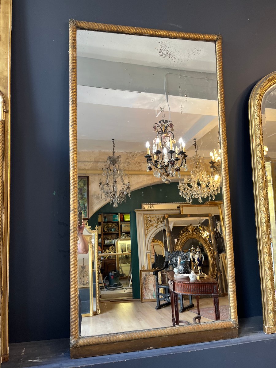 19th-century Rope-twist Mirror, 172 X 88 Cm