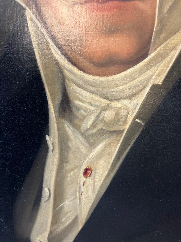HST portrait d'homme de qualité vers 1830-photo-3
