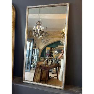 Silver Bistro Mirror, 141 X 76 Cm