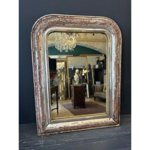 Small Silver-plated Louis Philippe Mirror