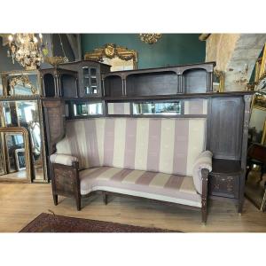 1920s Cosy Corner Sofa In Rosewood
